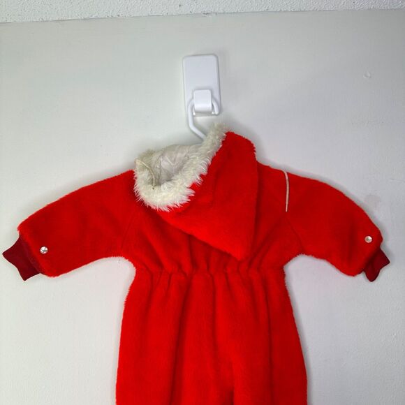 Vintage 60s Montgomery Ward‎ Baby One Piece Christmas Holiday Santa Hood Red - Picture 11 of 16